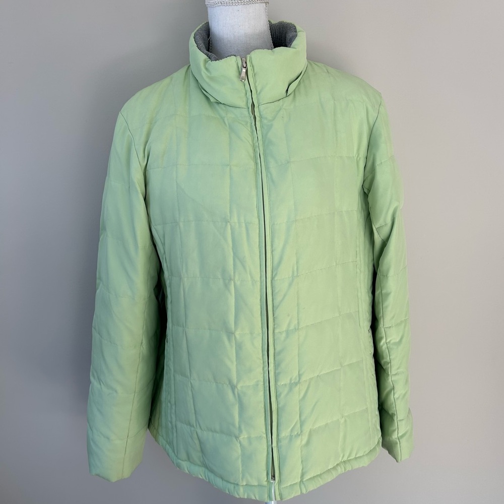 Women's Light Green Quilted Jacket